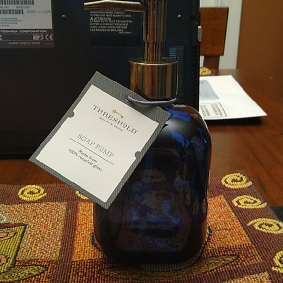 Threshold Other - NWT Blue Glass Soap Pump